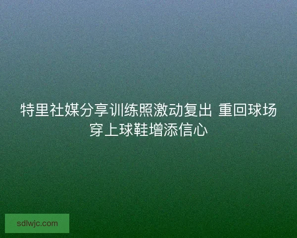 特里社媒分享训练照激动复出 重回球场穿上球鞋增添信心 特里社媒分享训练照激动复出 重回球场穿上球鞋增添信心
