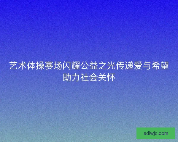 艺术体操赛场闪耀公益之光传递爱与希望助力社会关怀